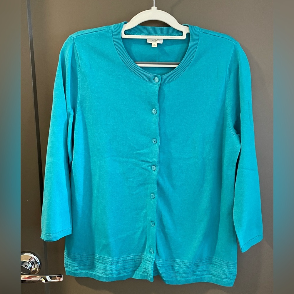 Turquoise / teal work sweater
